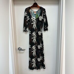 green emerald velvet dress Farm Rio Floral Print Long Sleeve Minidress in Chenille Flowers Bla at Nordstrom, Size XX-SMALL